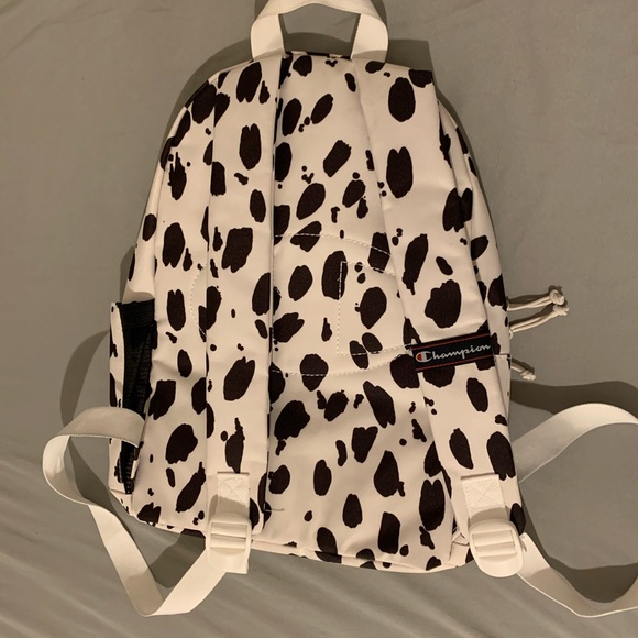 champion cow print backpack